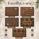 Tapete Capacho Porta de Entrada da Casa Fibra Coco Antiderrapante Emborrachado