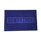 Tapete Capacho Porta Entrada antiderrapante Bem vindo azul E Tapete Capacho Porta Entrada antiderrapante Bem vindo azul E