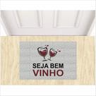Tapete capacho seja bem vinho - prata Tapete capacho seja bem vinho - prata