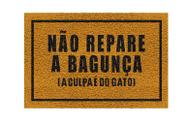 Tapete capacho vinil 'A culpa é do gato' 60cmx40cm