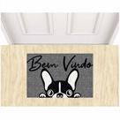 Tapete Capacho Vinil Bem vindo Bulldog Pets Para Decoração. Tapete Capacho Vinil Bem vindo Bulldog Pets Para Decoração.