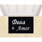 Tapete Capacho Vinil Deus é Amor 60X40 cm.