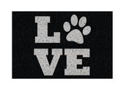Tapete capacho vinil Love 'letras em prata' 60cmx40cm Tapete capacho vinil Love 'letras em prata' 60cmx40cm