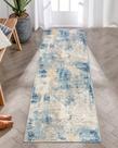 Tapete Carpet Runner Lahome Modern Abstract 2 x 7 pés azul/amarelo