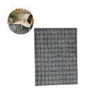 Tapete Carpete 200x250cm Com Pelagem Curta Base Antiderrapante Cinza Floral 2x2,5m