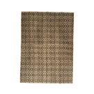 Tapete Carpete 200x250cm Com Pelagem Curta Base Antiderrapante Design Marrom Floral 2x2,5m