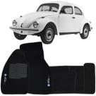 Tapete Carpete Fusca 1951 à 1996 Preto Logo Bordado Jogo 5 Peças Ecotap S4235 Automotivo Soft
