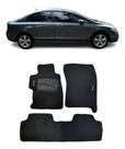 Tapete Carpete Logo Bordado Honda New Civic 2007 A 2011 - 500.349PTO