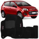 Tapete Carpete Novo Fiat Palio 2012 à 2018 Preto Logo Bordado Jogo 5 Peças Personalizado Automotivo