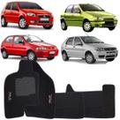 Tapete Carpete Palio G1 G2 G3 G4 1996 à 2011 Preto Logo Bordado Jogo 5 Peça Personalizado Automotivo