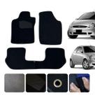 Tapete Carpete para Carro para Ford Ka antigo 2008 a 2012 13 Pçs Cor Preta 3 peças Linha Conforto