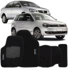 Tapete Carpete Polo 2003 à 2015 Logo Bordado Jogo 5 Peças Personalizado Automotivo