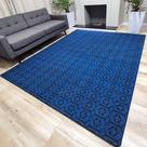 Tapete Carpete Sala Quarto Elegante Geométrico 1,50 X 2,00 Titulo Cor Azul