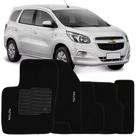 Tapete Carpete Spin 2012 à 2018 Preto Logo Bordado Jogo 5 Peças Personalizado Automotivo Tapete Carpete Spin 2012 à 2018 Preto Logo Bordado Jogo 5 Peças Personalizado Automotivo