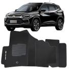 Tapete Carpete Tracker 2020 à 2025 Preto Logo Bordado Jogo 5 Peças Personalizado Automotivo