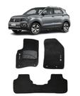 Tapete Carpete Volkswagen T-Cross 2019 a 2021 Com Logo Bordado Preto- 100.350PTO