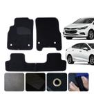 Tapete Carro Cruze Lt 2011 2012 2013 a 2016 Antiderrapante Carpete Preto 3 Peças Traseiro Inteiriço