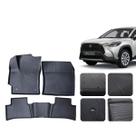 Tapete carro tipo Bandeja para Toyota Corolla Cross 2021 a 2025 2026 Borda Alta Resistente Kit Completo Luxo