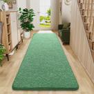 Tapete Chicrug 61x183 cm Memory Foam Low-Pile Runner verde branco