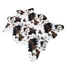 Tapete com estampa de vaca Aoczes Faux Cowhide para quarto ou sala de estar
