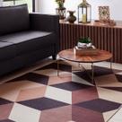 Tapete Corttex Berlim Geométrico Marrom e Preto - 2,40m x 2m de Largura Tapete Corttex Berlim Geométrico Marrom e Preto - 2,40m x 2m de Largura
