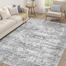 Tapete Cotiled 152x213 cm Macio Lavável Cinza Desgastado Tapete Cotiled 152x213 cm Macio Lavável Cinza Desgastado
