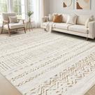 Tapete Cotiled 305x427 cm Lavável Boho Antiderrapante Marrom e Creme Tapete Cotiled 305x427 cm Lavável Boho Antiderrapante Marrom e Creme