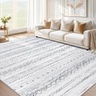 Tapete Cotiled 8x10 Lavável Boho Antiderrapante Cinza Tapete Cotiled 8x10 Lavável Boho Antiderrapante Cinza