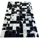 Tapete couro preto branco malhado salino 1,00x1,50 s/b pç 10