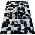 Tapete couro preto branco salino malhado 1,00x1,50 s/b pç 10