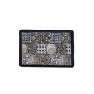 Tapete Cozinha Antiderrapante Preto Geometrico Mandala 65cm - NIAZITEX