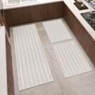 Tapete Cozinha Conjunto 3 Peças 1 Passadeira 1,30m x 0,45m 2 Capacho 0,65m x 0,45m Boho Moderno Decorativo