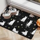 Tapete de alimentos para animais de estimação Cuslnox Halloween absorvente antiderrapante Tapete de alimentos para animais de estimação Cuslnox Halloween absorvente antiderrapante