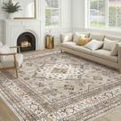 Tapete de Área cotiled 230x230cm Macio Lavável Bege Tapete de Área cotiled 230x230cm Macio Lavável Bege