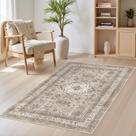 Tapete de Área cotiled 91x152cm Macio Lavável Bege