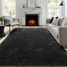 Tapete de área PAGISOFE Black Fluffy Shag 150x210 cm para quarto Tapete de área PAGISOFE Black Fluffy Shag 150x210 cm para quarto