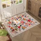 Tapete de área Rugcomf Door Mat Entrada interna 60x90cm bege