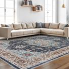 Tapete de área TOPRUUG oriental lavável de 10 x 14 pés para sala de estar
