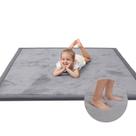 Tapete de Atividades para Bebê Huloo Sleep 187 x 127 cm, 3,3 cm de Espessura, Cinza