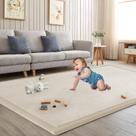 Tapete de Atividades para Bebê ILPEOD 127x127cm Espuma Viscoelástica 3,5cm Bege Tapete de Atividades para Bebê ILPEOD 127x127cm Espuma Viscoelástica 3,5cm Bege