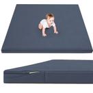 Tapete de Atividades para Bebê ILPEOD Impermeável 3,3 cm de Espessura 180x200 cm Azul Marinho