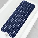 Tapete de banheira Linoows Extra Large, antiderrapante, macio, 40x16 polegadas, azul marinho Tapete de banheira Linoows Extra Large, antiderrapante, macio, 40x16 polegadas, azul marinho