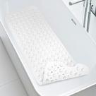 Tapete de banheira WarmSnow Long, antiderrapante, 100x40cm, branco TPE