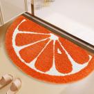 Tapete de banheiro AKTHA Semicircle Absorvente Antiderrapante (Laranja)