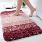 Tapete de banheiro Arotive Microfiber Shaggy Absorvente 60x40cm Borgonha