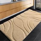 Tapete de banheiro DEXDE Soft Plush Shaggy Microfiber Bege 60x120cm