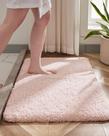 Tapete de banheiro Disolla Fluffy Non-Slip 50x80cm rosa lavável