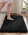 Tapete de banheiro Disolla Preto Antiderrapante 60x90cm Lavável