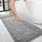 Tapete de banheiro LOCHAS Cinza Microfibra 60x180cm Absorvente