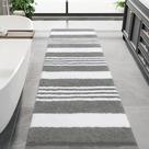 Tapete de banheiro LOCHAS Long Runner 60x150cm, antiderrapante, cinza